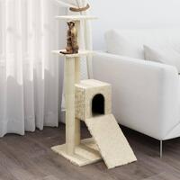 Kradsetræ med sisalkradsestolper 92 cm cremefarvet