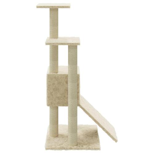 Kradsetræ med sisalkradsestolper 92 cm cremefarvet