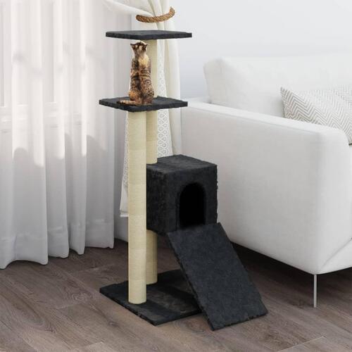 Kradsetræ med sisalkradsestolper 92 cm mørkegrå
