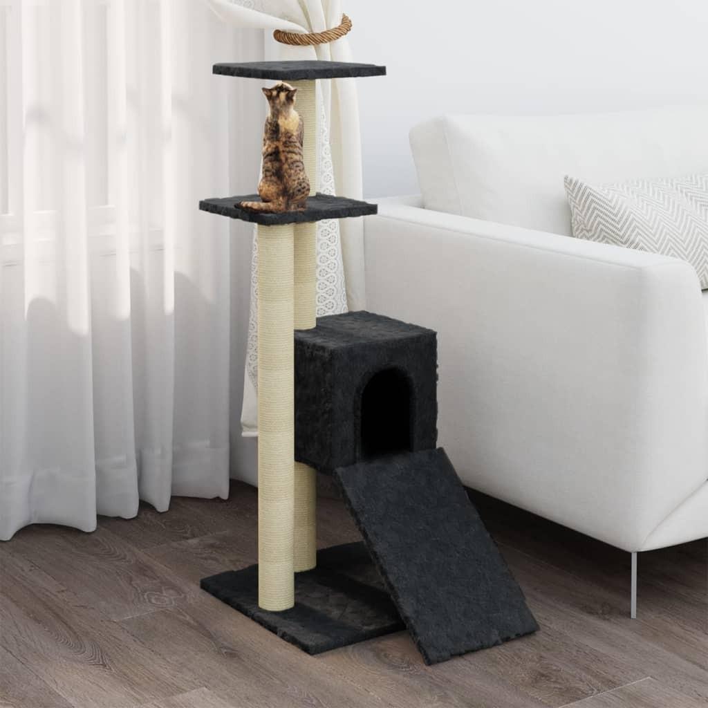 Kradsetræ med sisalkradsestolper 92 cm mørkegrå