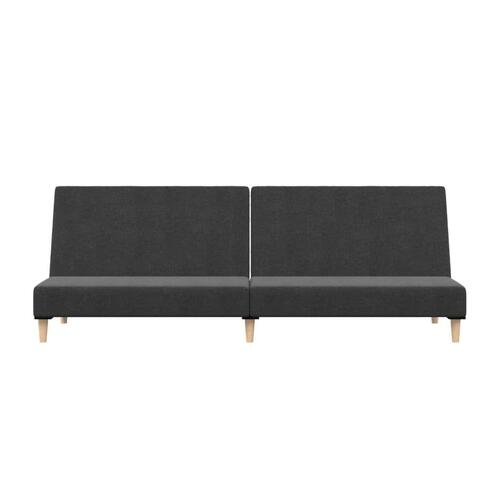 2-personers sovesofa med fodskammel stof lysegrå