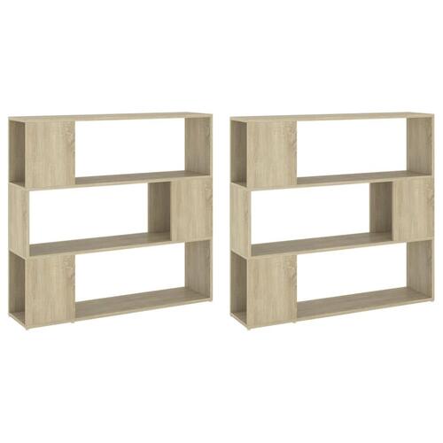 Bogskab/rumdeler 100x24x188 cm sonoma-eg