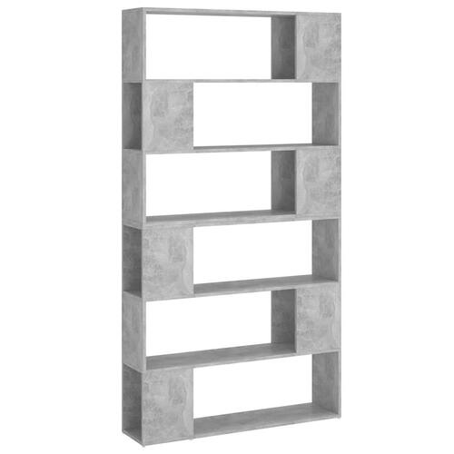 Bogskab/rumdeler 100x24x188 cm betongrå