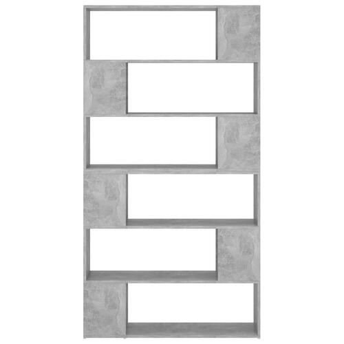 Bogskab/rumdeler 100x24x188 cm betongrå