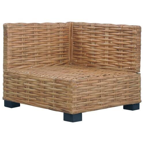 Hjørnesofa med hynder naturlig rattan