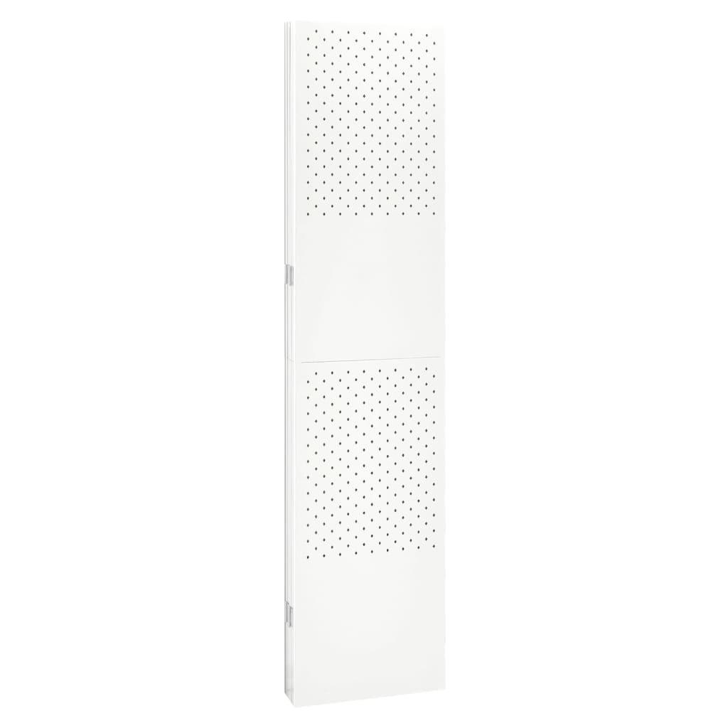 5-panels rumdeler 2 stk. 200x180 cm stål hvid