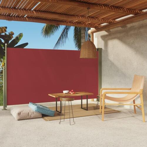 Sammenrullelig sidemarkise til terrassen 170 x 300 cm rød