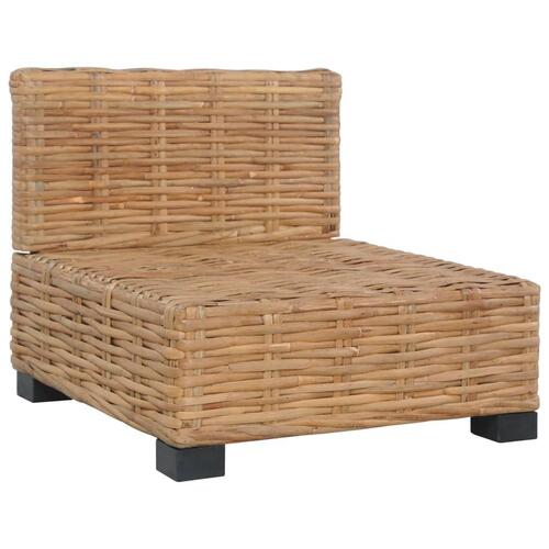 Sofa uden armlæn med hynder naturlig rattan