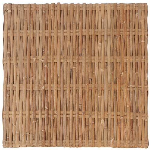 Fodskammel med hynde naturlig rattan