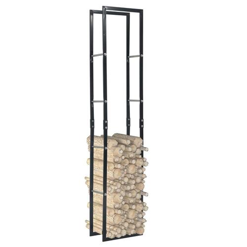 Brændestativ 40 x 25 x 200 cm stål sort