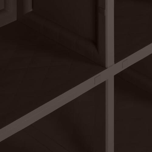 Plastikskab 79x43x125 cm trædesign brun