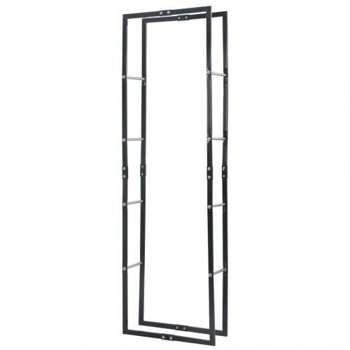Brændestativ 60x25x200 cm stål sort