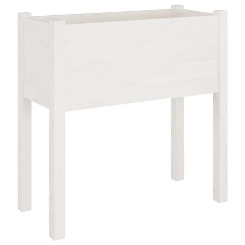Plantekasse 70x31x70 cm massivt fyrretræ hvid
