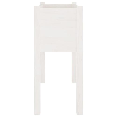 Plantekasse 70x31x70 cm massivt fyrretræ hvid