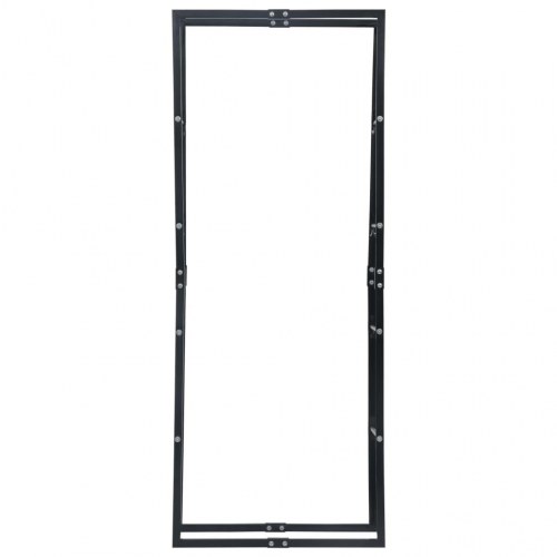 Brændestativ 80 x 25 x 200 cm stål sort
