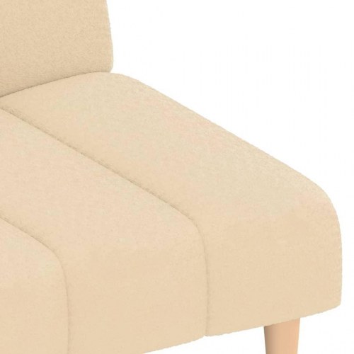 2-personers sovesofa fløjl cremefarvet