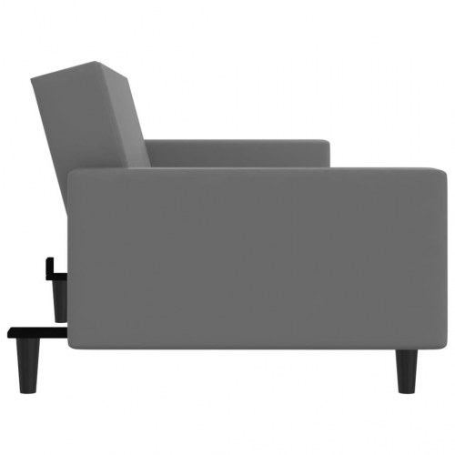 2-personers sovesofa kunstlæder grå