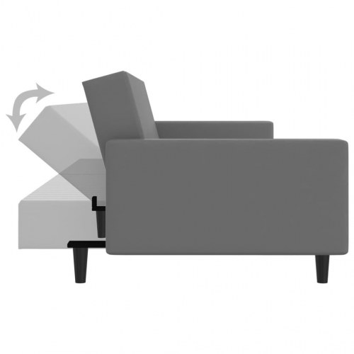 2-personers sovesofa kunstlæder grå