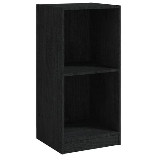 Sideskab 35,5x33,5x76 cm massivt fyrretræ sort