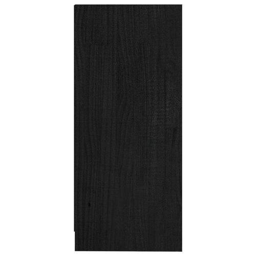Sideskab 35,5x33,5x76 cm massivt fyrretræ sort