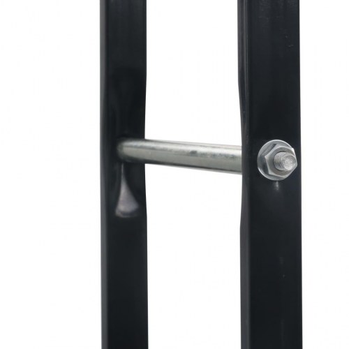 Brændestativ i stål - 100 × 25 × 200 cm, sort