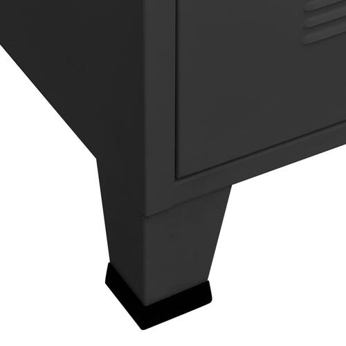 Industrielt opbevaringsskab 75x40x115 cm metal sort