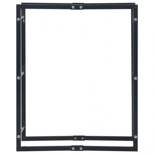 Brændestativ i stål - 80 × 25 × 100 cm, sort