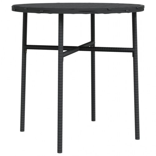 Tebord 45 cm polyrattan sort