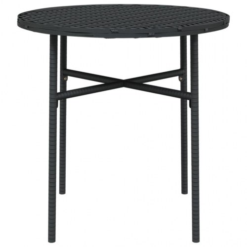 Tebord 45 cm polyrattan sort