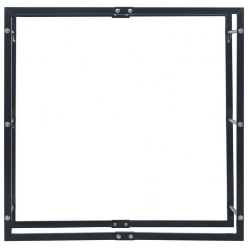 Brændestativ i stål - 100 × 25 × 100 cm, sort