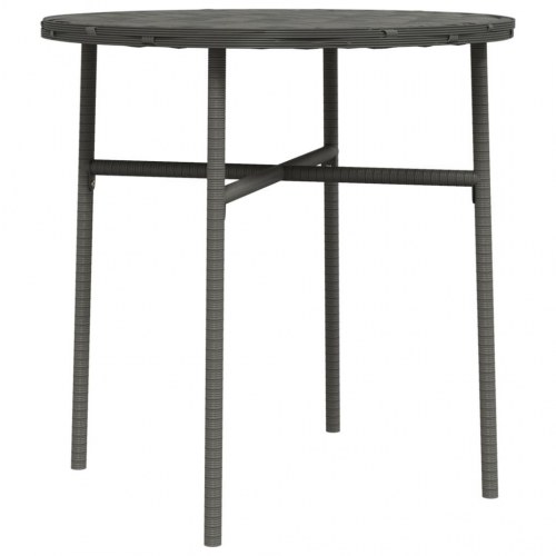 Tebord 45 cm polyrattan grå