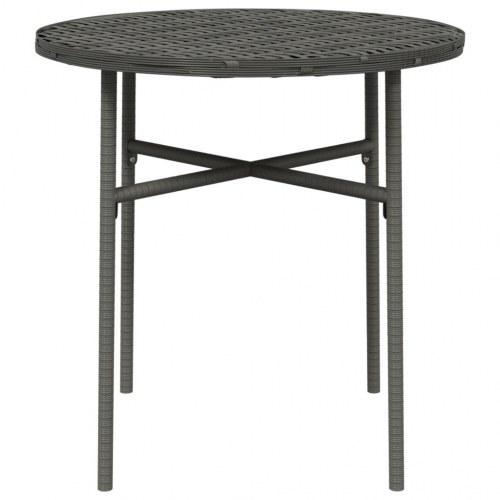 Tebord 45 cm polyrattan grå