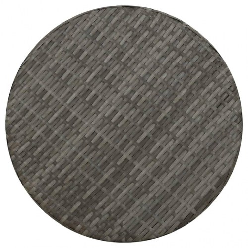 Tebord 45 cm polyrattan grå
