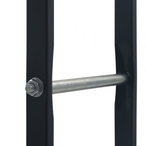 Brændestativ i stål - 100 × 25 × 100 cm, sort