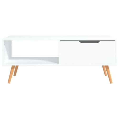 Sofabord 100x49,5x43 cm konstrueret træ hvid