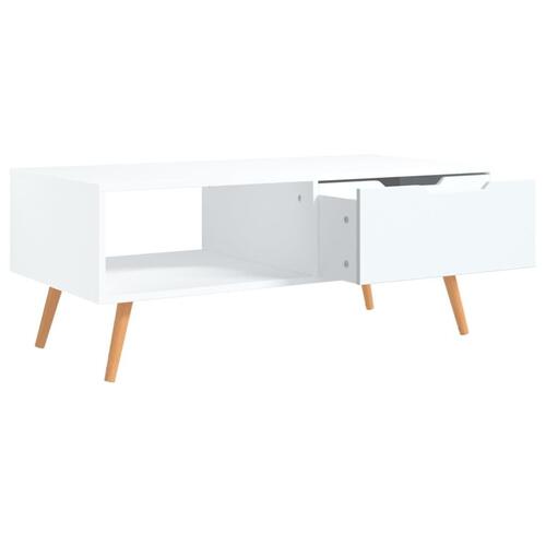 Sofabord 100x49,5x43 cm konstrueret træ hvid