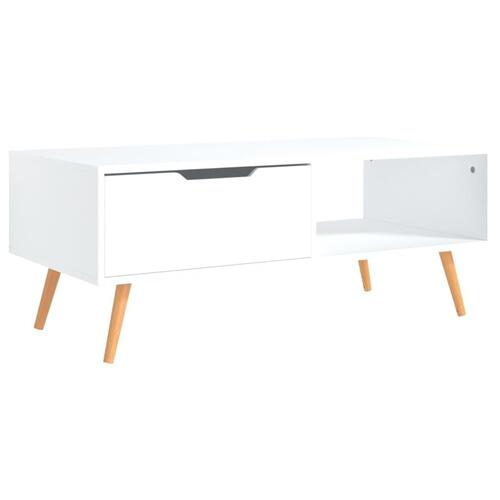 Sofabord 100x49,5x43 cm konstrueret træ hvid
