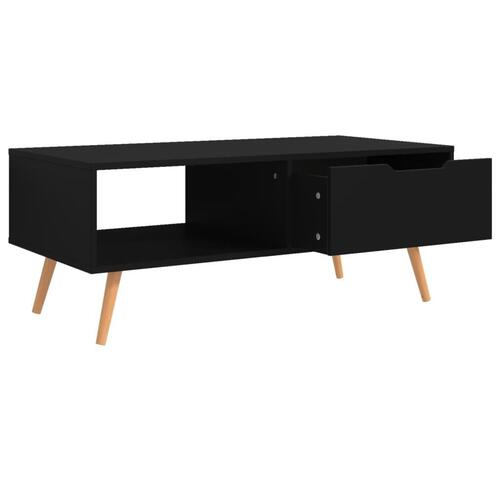Sofabord 100x49,5x43 cm konstrueret træ sort