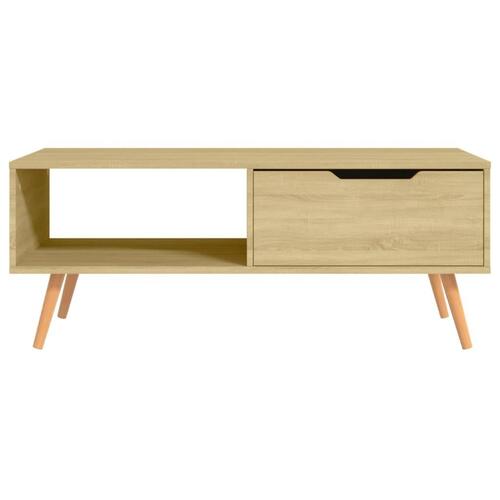 Sofabord 100x49,5x43 cm konstrueret træ sonoma-eg
