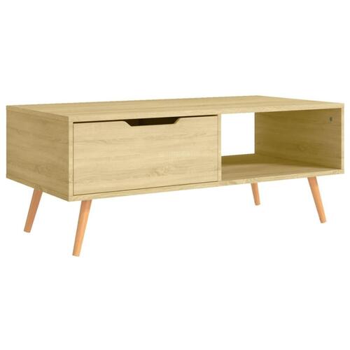 Sofabord 100x49,5x43 cm konstrueret træ sonoma-eg