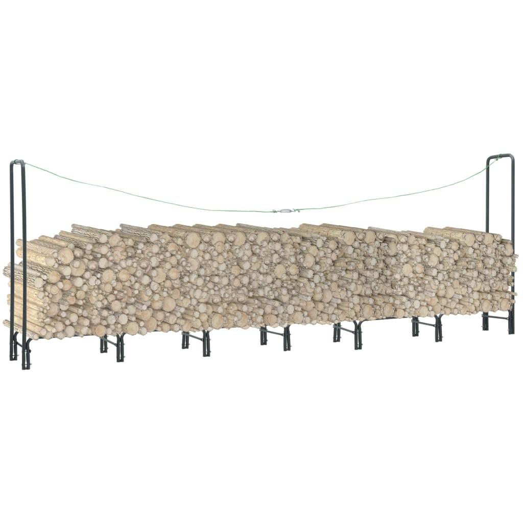Brændestativ 360 x 35 x 120 cm stål antracitgrå
