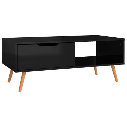 Sofabord 100x49,5x43 cm konstrueret træ sort højglans