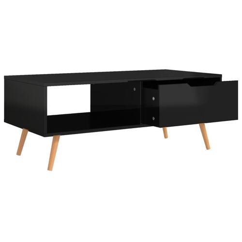 Sofabord 100x49,5x43 cm konstrueret træ sort højglans