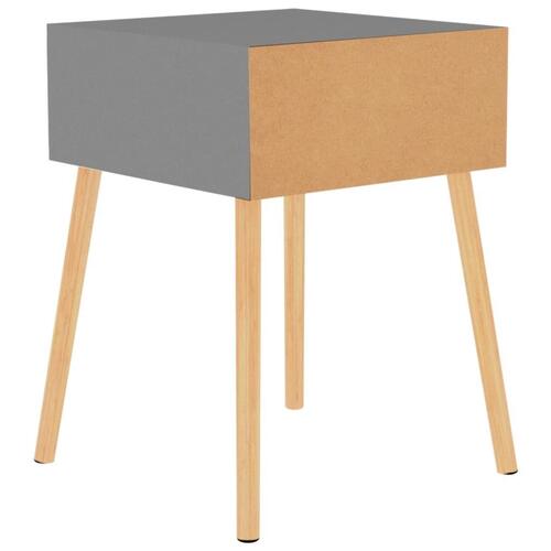 Sengebord 40x40x56 cm spånplade grå