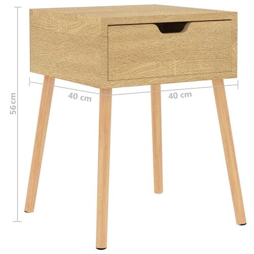 Sengeskab 40x40x56 cm spånplade sonoma-eg