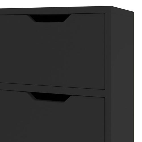 Skænk 90x30x72 cm konstrueret træ sort