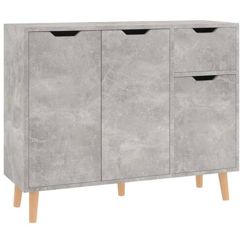 Skænk 90x30x72 cm konstrueret træ betongrå