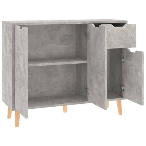 Skænk 90x30x72 cm konstrueret træ betongrå