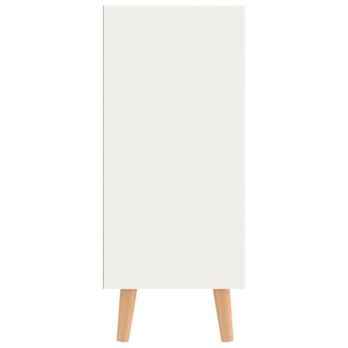 Skænk 90x30x72 cm konstrueret træ hvid og sonoma-eg