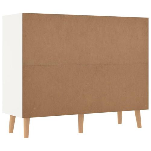 Skænk 90x30x72 cm konstrueret træ hvid og sonoma-eg